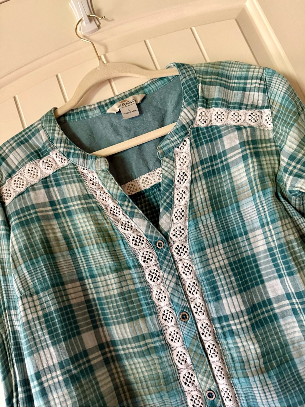 Bob Timberlake outdoor inspired boho peasant blouse 100% cotton